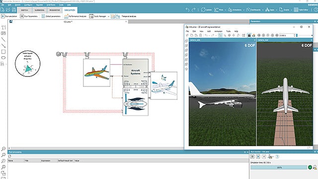 Virtual aircraft from the Simcenter software.