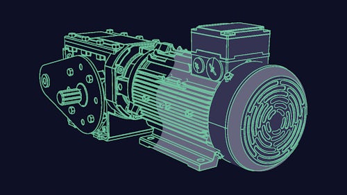 工业机器电机组件的图形图像。