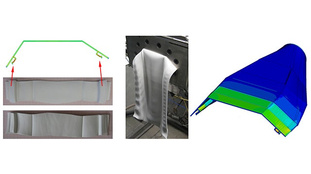 Figure 6: Simulation and flow-part samples which were taken during the commissioning.