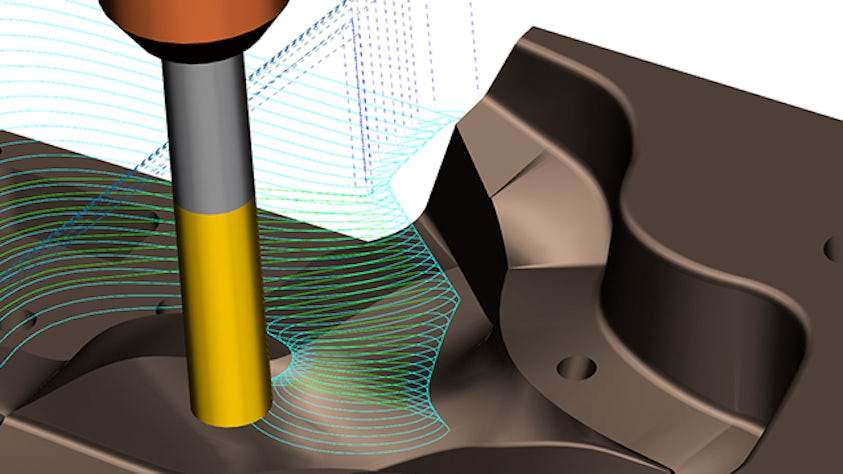 Visual of NX CAM 3-Axis Milling.