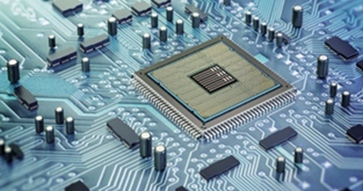 Chip surrounded by external circuitry - Siemens Calibre LFD tool 