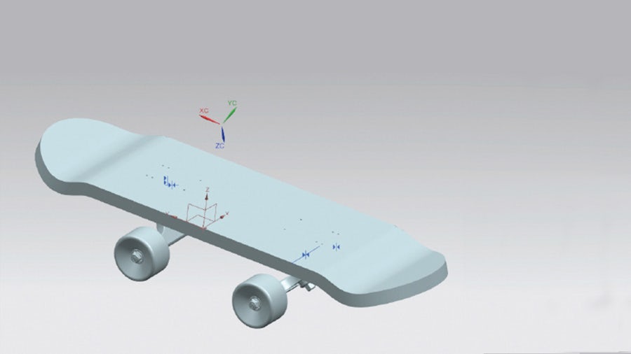 3D modeling of skateboard using NX.