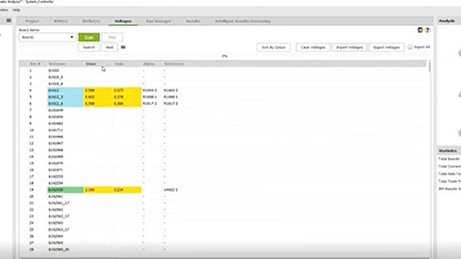 Xpedition schematic analysis screenshot from software.