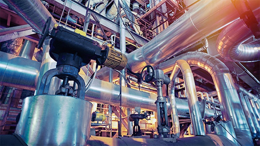 The interior of a thermo-liquid processing plant.