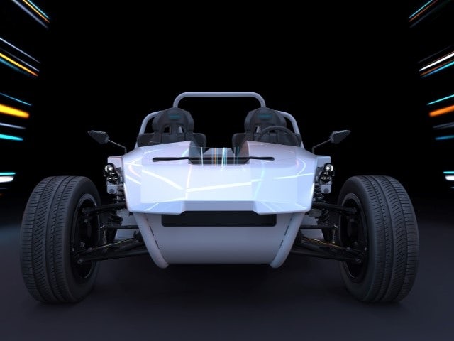 An NX rendering of a white Siemens eRod car.