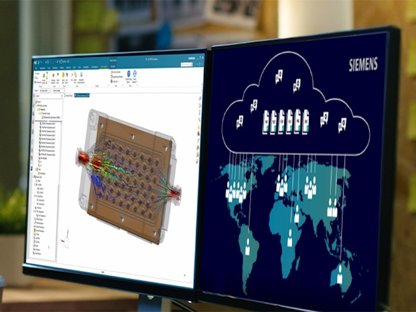 Computerbildschirm mit Simcenter FLOEFD 2205