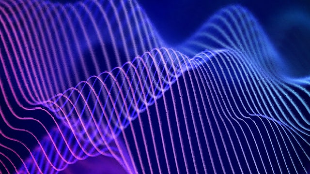 Purple waves of lines | The Calibre xL tool delivers fast, accurate full-chip frequency-dependent loop inductance and loop resistance extraction that highly correlates with field solvers and provides silicon-tested accuracy.