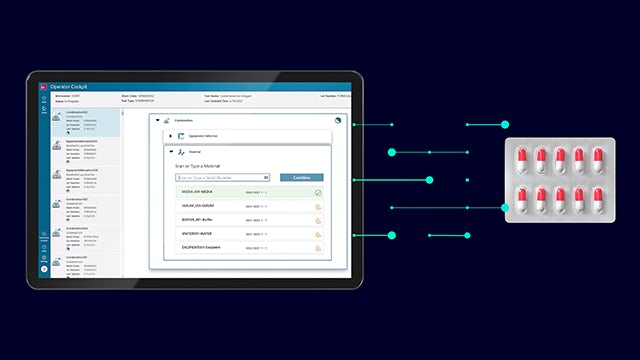 Screenshot zeigt Pharma Visual Opcenter Execution.