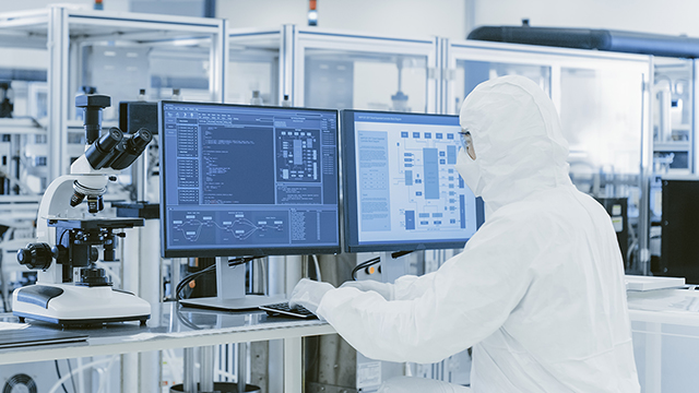 clean room at semiconductor  