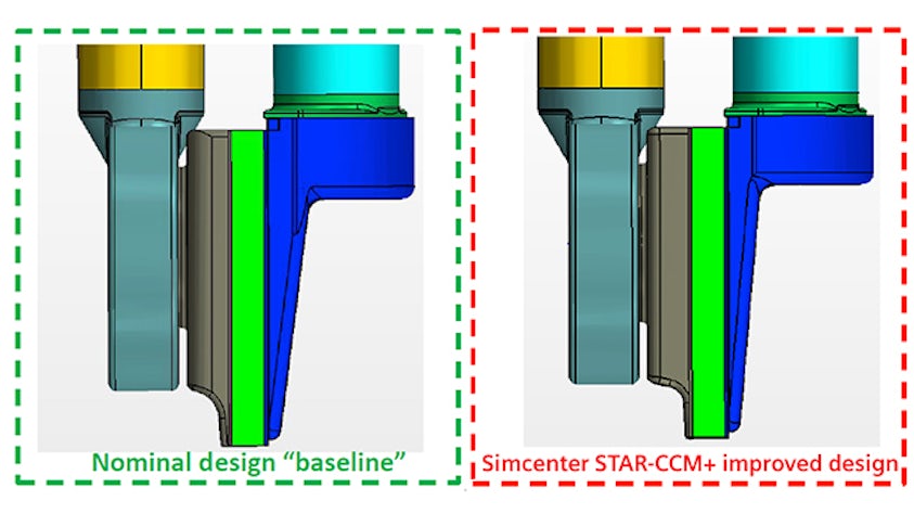 Figure 5: Comparison of baseline design and result of Design Manager exploration study.