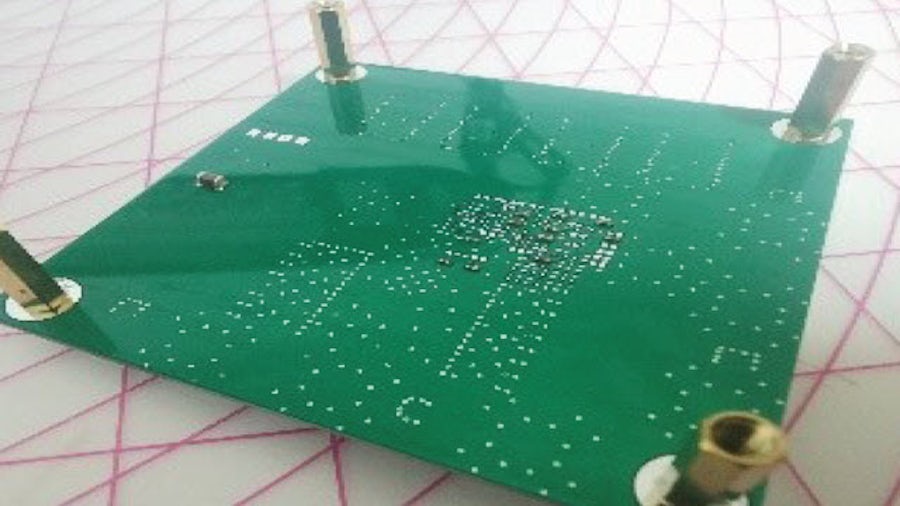 Photo of a Fully Assembled Board for S11 measurements.