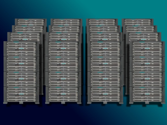 Sixteen racks of Strato CS