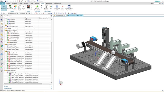 For physics-based design and simulation, Darmstadt University of Applied Sciences is also using the Mechatronics Concept Designer