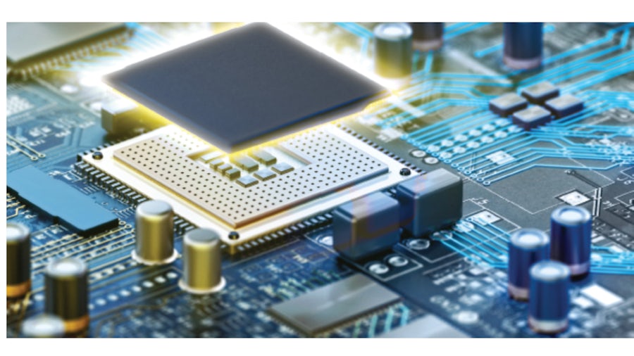 circuit board with components