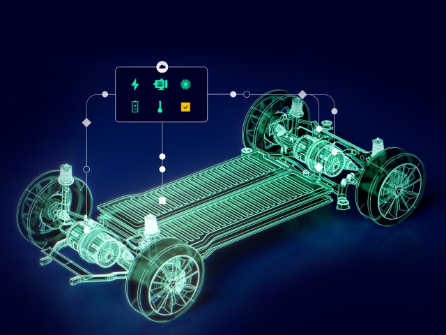 Vehicle electrification concept showing EV drive systems being designed.