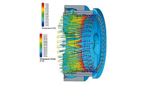 Figure 4: Melt die cooling.