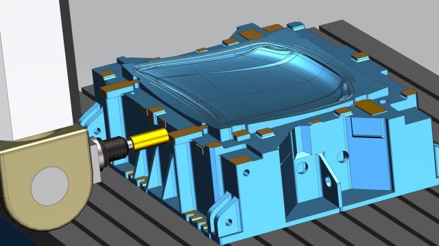 Graphic of a machine part being tested