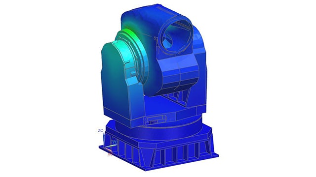 Creating detailed simulations to predict thermal and structural performance of high-bandwidth satellite communications equipment