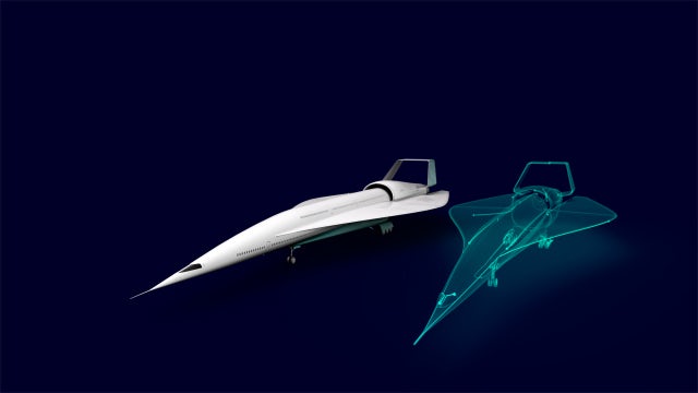 Gemello digitale del nuovo design del jet.