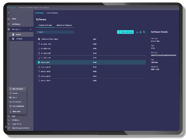 Screen capture of the Architecture Native Acceleration software managing model libraries.