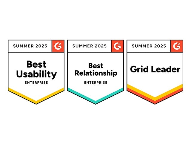Leading G2 reviews 2025 banners.