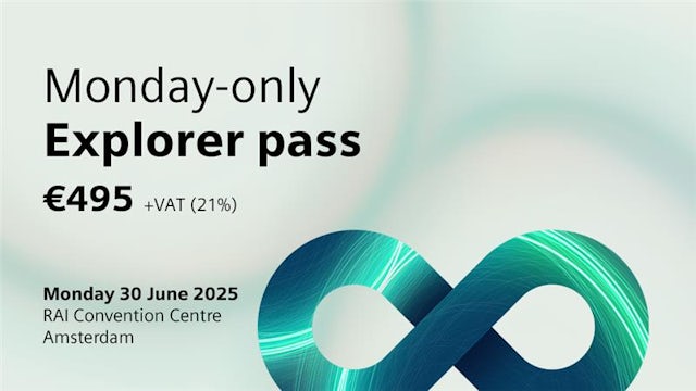Monday-only pass for Realize LIVE Europe, June 30, 2025.