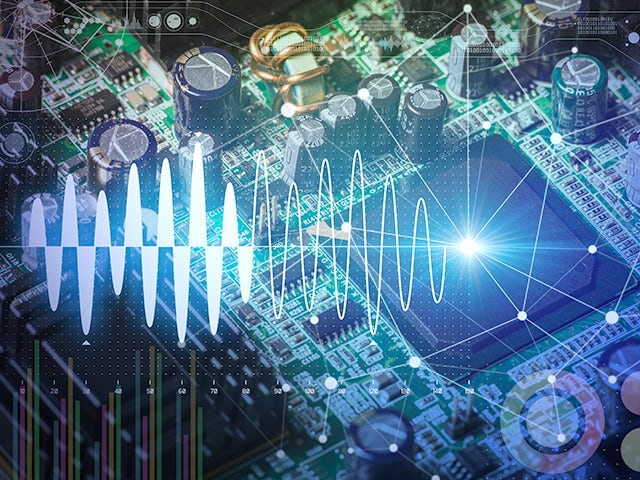 An artistic rendering of a circuit board