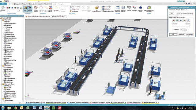 Building the digital twin of the radiator production line allowed the WP manufacturing engineers to include worker-related actions.