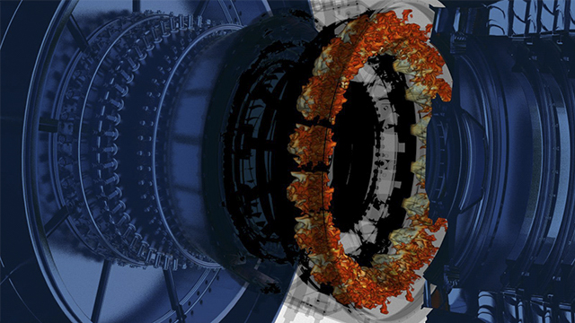 Computational fluids dynamic simulation visual from Simcenter software.