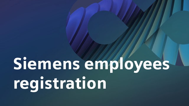 Siemens Infinity logo background showing Siemens employees registration text overlaid