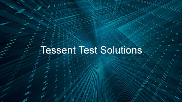 Tessent test solutions name over an abstract image