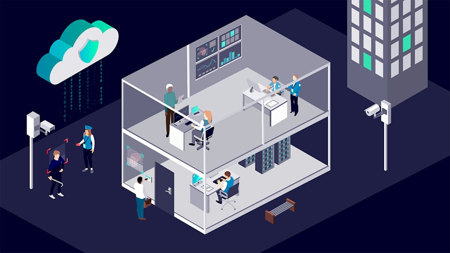 Comprehensive building security rendering