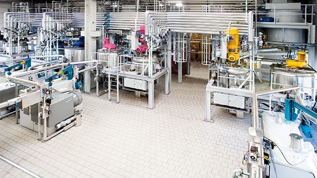 A Bühler mixing production line.