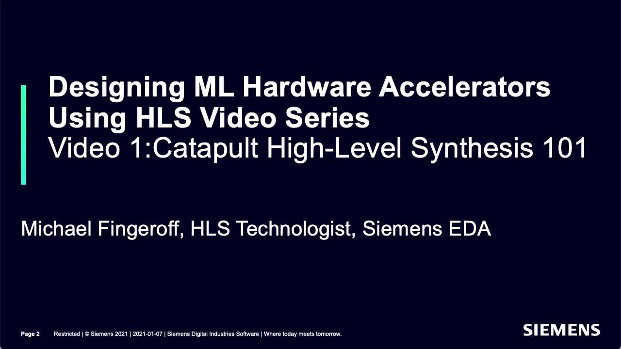 Video 1: HLS 101 for Designing Machine Learning Hardware