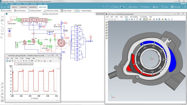 A visual from the Simcenter Amesim system simulation software.
