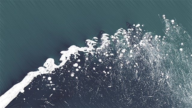 A fluid wave representing the Simcenter fluids and thermal simulation.