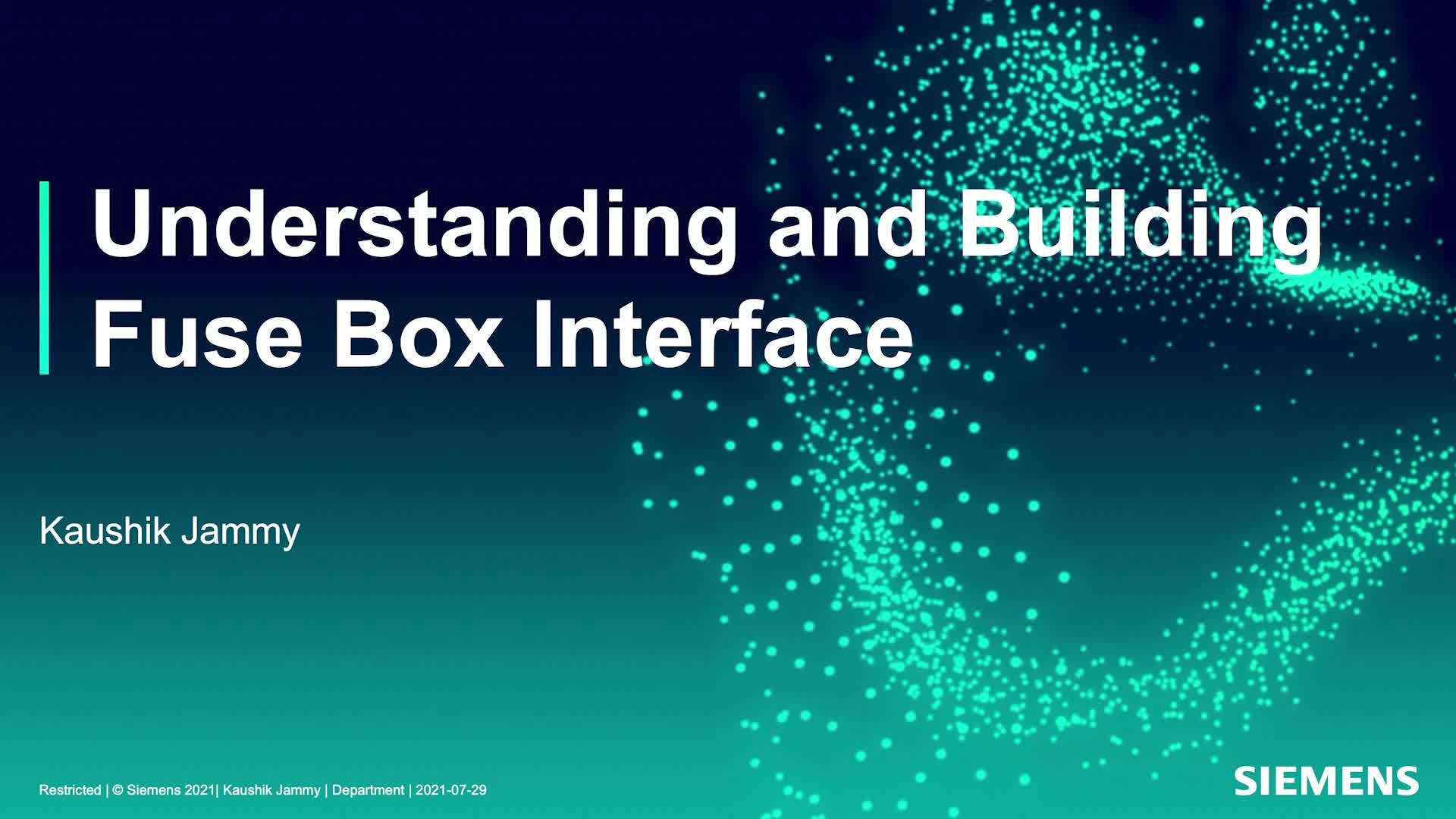 Understanding and Building Fuse Box interface