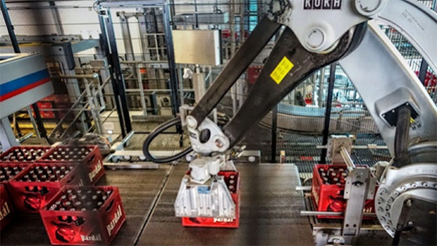 Manufacturing automation machine in a beverage factory intelligence by incisiv