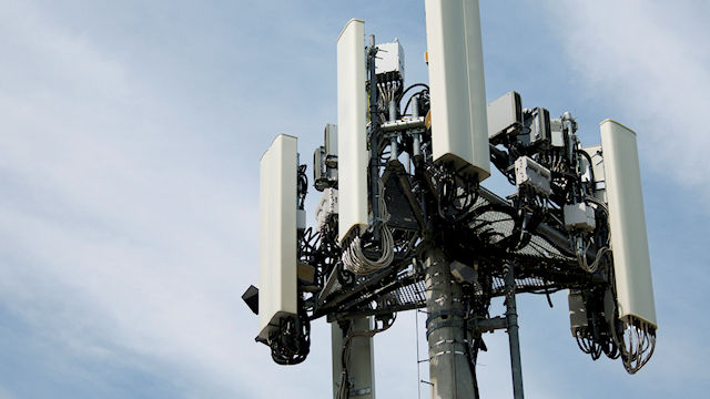 5G wireless cell tower.