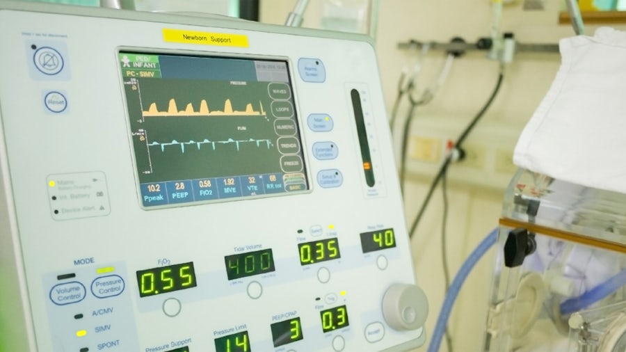 Medical device ventilator in hospital