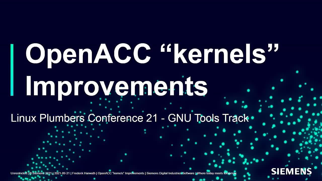 OpenACC "kernels" improvements