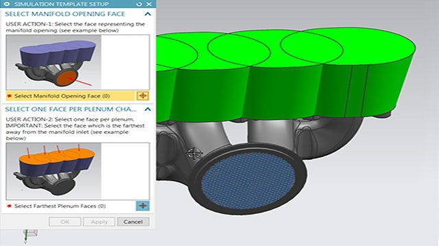 3D image of a car engine manifold