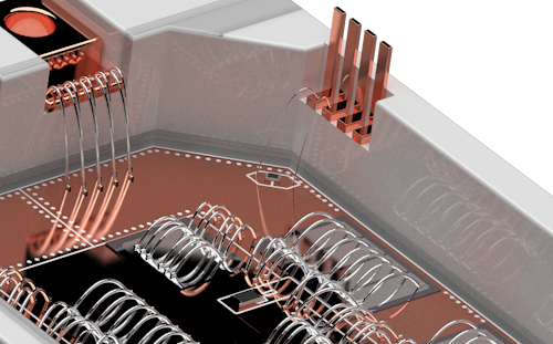 A 3D image of a power module