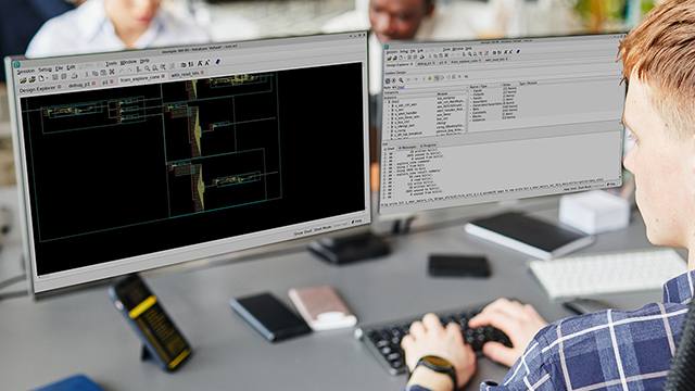 Engineer is using Questa Analyze Architecture on  his desktop