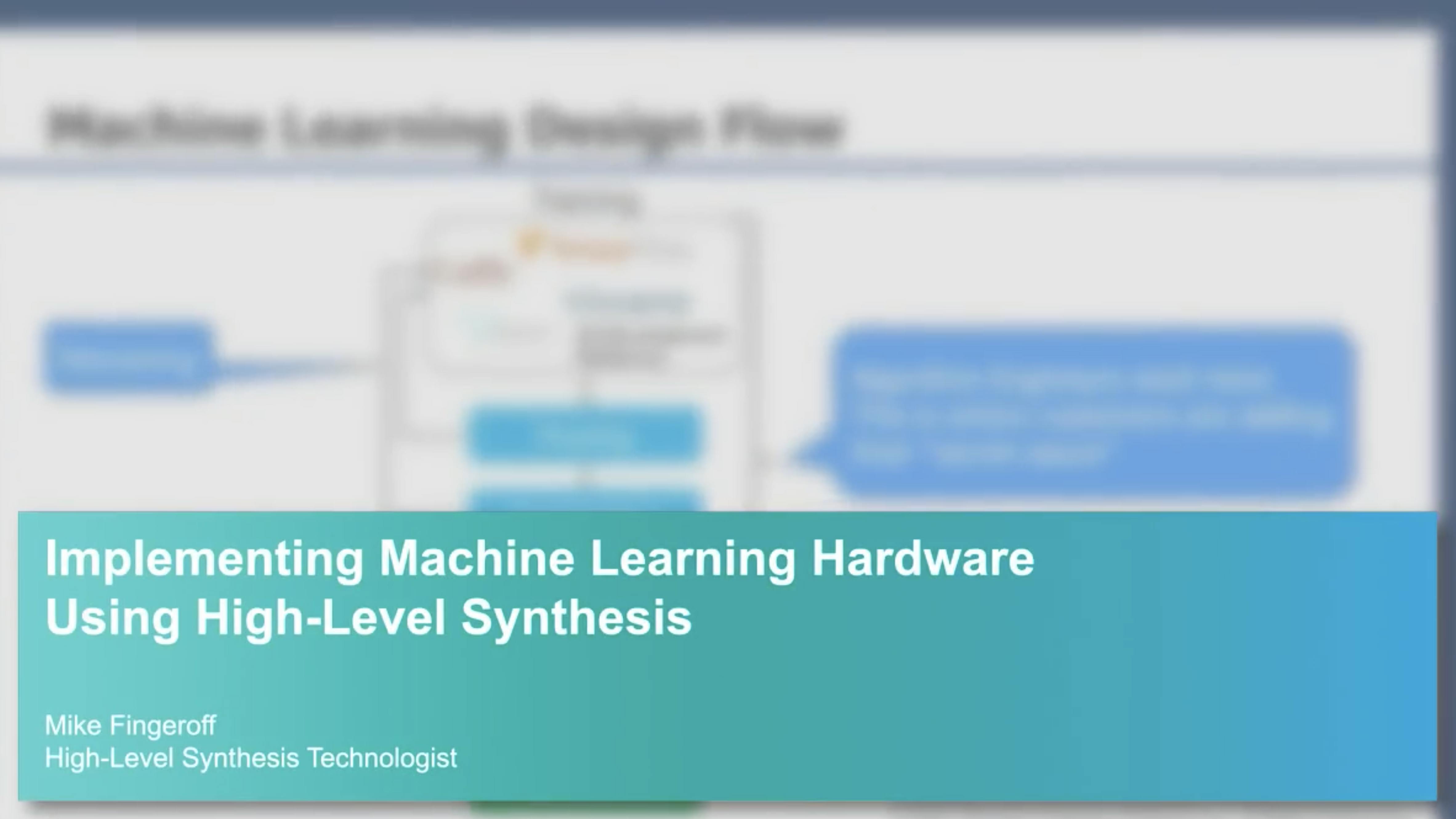 Implementing Machine Learning Hardware Using High-Level Synthesis