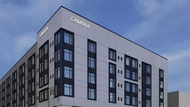 The Cambria Hotel Detroit Downtown building.