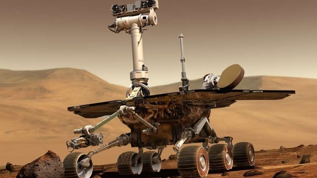 Mars rover on mars