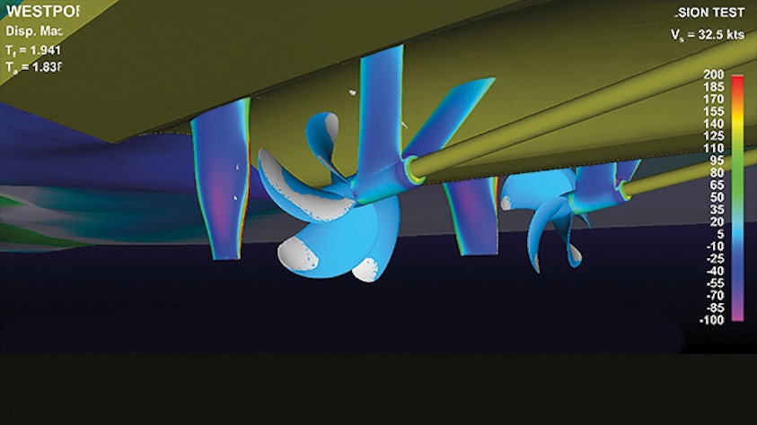 Figure 5: Comparison of original and final designs, showing cavitation on the components.