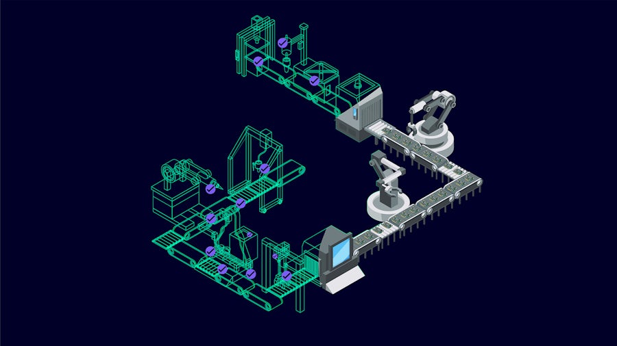 A visual of a production digital twin. 