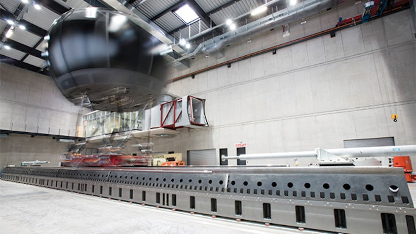 With its 360 degree screen, fast electric power system and a 12-meter long rail for transverse movements, the handling simulator at the Mercedes Cars Development Center in Sindelfingen makes it possible to test drive and assess handling characteristics of future vehicles in full.